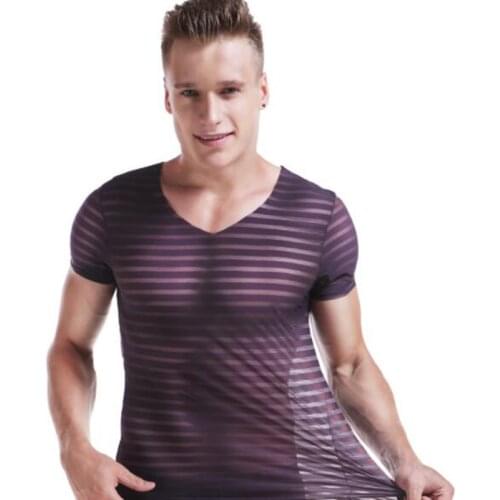 Men T-shirt gay wrestling undershirts singlet men stripe bodysuit seamless mens underwear sexy cuecas masculinas body homme