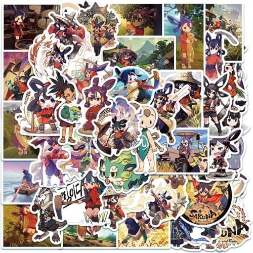50Pcs Game Sakuna: Of Rice and Ruin Stickers Graffiti Waterproof DIY Phone Snowboard Laptop Luggage Fridge Guitar