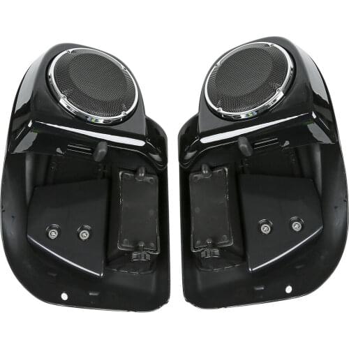 Motorcycle Lower Vented Fairing 6.5" Speaker With Grill Cover For Harley Touring Road King Street Glide Road Glide 2014-2020