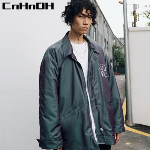 CnHnOH Autumn/Winter New Trendy Brand Colorful Personality All-Match Warm Symphony Jacket With Velcro Mens Padded Jacket 9863