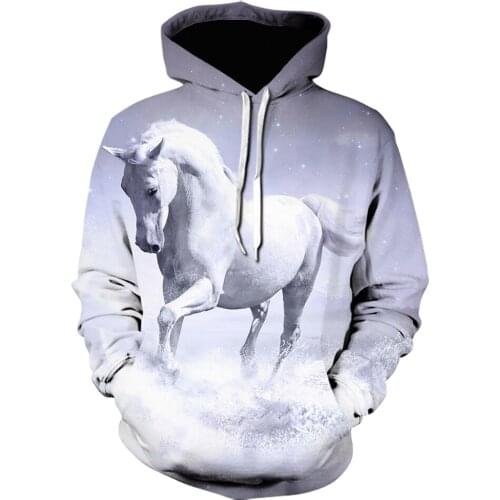 Fall New Mens And Womens Hoodies Long Sleeve 3d Printing Cute horse Sweatshirt Pullover Unisex Fashion Tops hoodie s-6xl