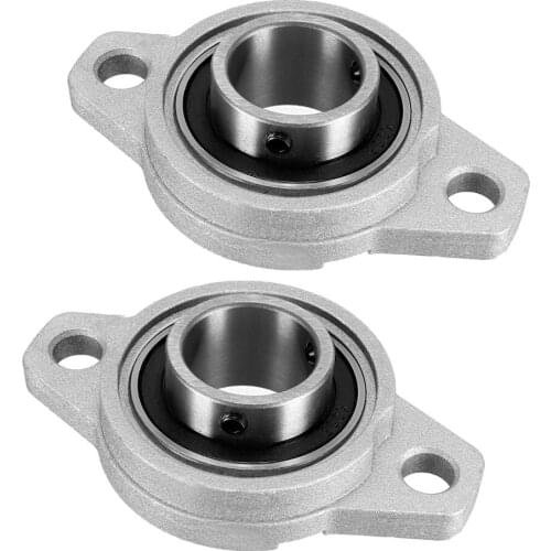 Uxcell KP Pillow Block Bearing 8mm/10mm/12mm/15mm/17mm Bore Diameter Zinc Alloy/Chrome Steel Bearing Set Screw Lock