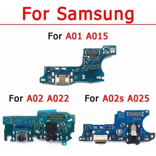 Original Charge Board For Samsung Galaxy A01 A02 A02s Charging Port Ribbon Socket Pcb Dock Flex Cable Usb Connector Spare Parts