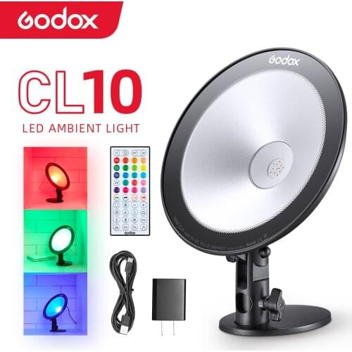 GODOX CL10 Photography Light,LED Webcasting Ambient Light ,Selfie Ring Light Dimmable Camera Lamp For Makeup Video Live Studio