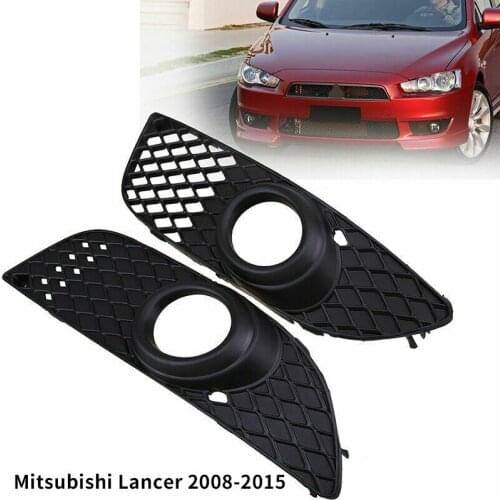 Pair Front Bumper Grilles Fog Lamp Grill Cover For Mitsubishi Lancer 2008-2015 8321A123 8321A124