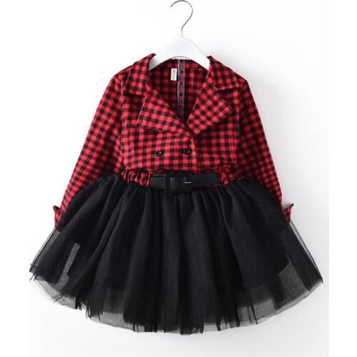2-7T Christmas Baby Girls Dress Kids Baby Long Sleeve Xmas Red Plaids Princess Party Holiday Dresses Toddler Infant Kids Outfits