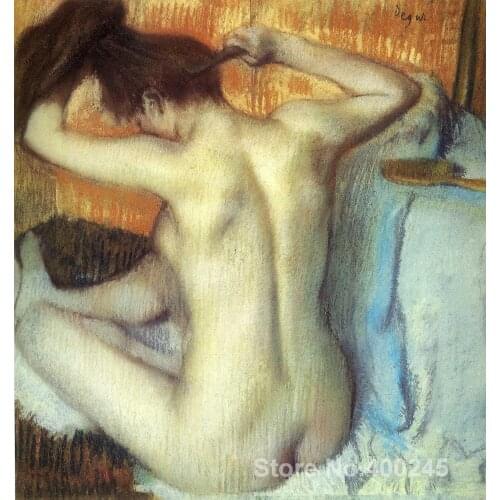 Portrait artist Edgar Degas Woman Combing Her Hair oil Painting High quality Hand painted