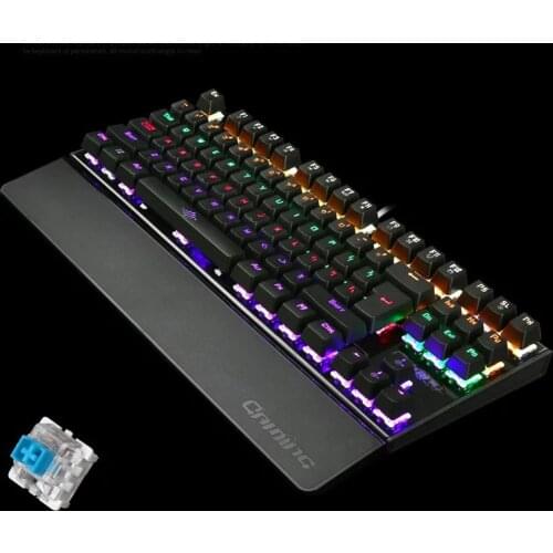 Wired Gaming Mechanical Keyboard Backlit Blue Swith for Gamer Teclado Mecánico 87 Anti-ghosting USB for PC планшет ноутбук