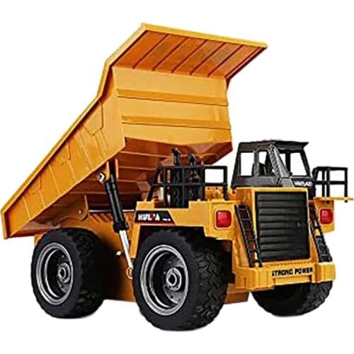 HUINA 1540 1:18 2.4G Radio Control 6 Channels 4 Wheel Construction Vehicle Electronic Toy RC Truck Dump Tractor Engineering Car