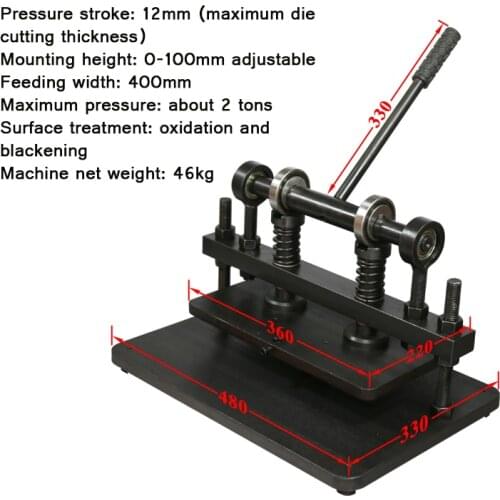 Manual Die Cutting Machine, Small Press, Knife Die, Punching Machine, Cloth Cutting, Leather Press Machine