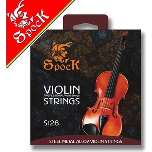 Spock S128 Nickel Chromium Violin Strings Nickel Chromium Wound fit for 3/4 4/4 Violin Plated High Carbon Steel Core