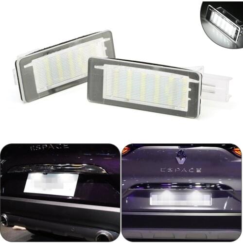 Led License Plate Lights Lamp For Renault Espace Mk4 2003-2010 Scenic Mk2 2003-2009 Laguna 2 Dacia Duster Lodgy Logan Mcv Iii