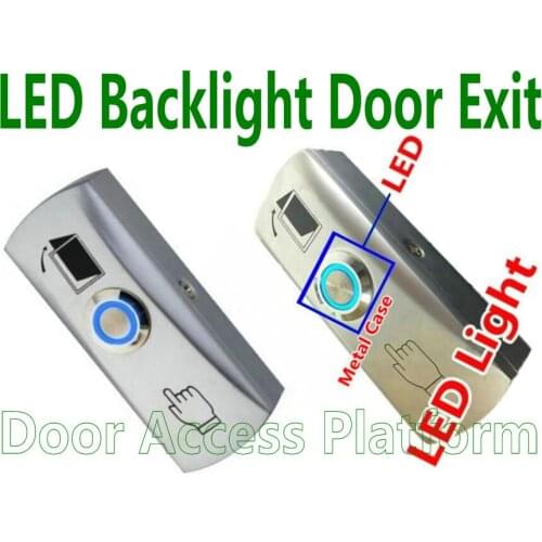 LED Backlight Button Metal Case Stainless steel Push button Exit item, Door Release Exits Access Control system, Door opener