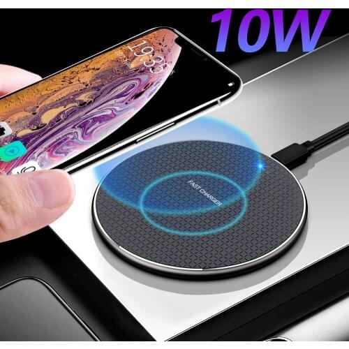 10W Universal Qi Wireless Charger For IPhone Wireless Charging Pad For Samsung Xiaomi Huawei Fast Wireless Charging Stand