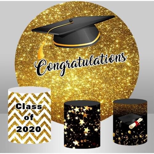 Circle Round Backdrop 2020 Graduation Party Balloons Decoration Background Photo Booth Graduated Class Of 2020 Party Supplies