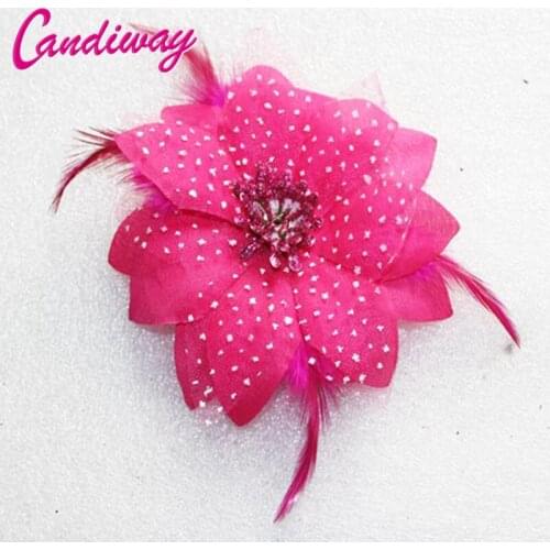 Rose Red Fashion Style Hairclip Girls Kids Hairpins Hair wear Flower Wedding For Women Hair Accessories Headband Decoration