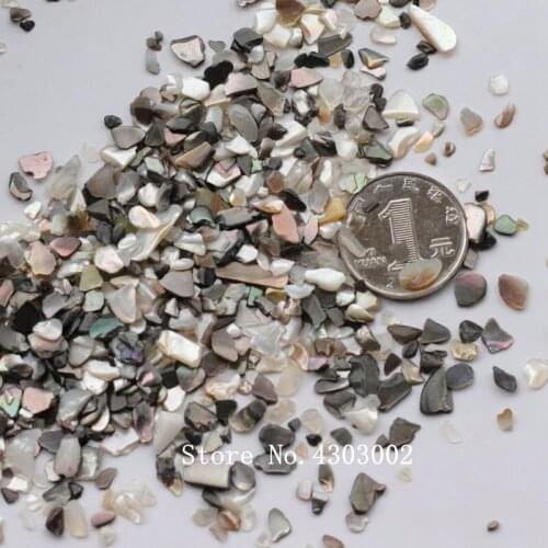 100g/lot Natural Crushed Black Mother of Pearl shell for DIY Jewelry Crushed Shell MOP Pearl shell for fake nails