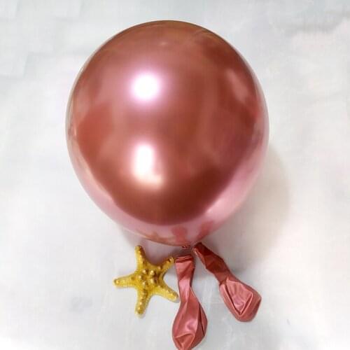 15pieces/set 10inch 12inch metallic silver rose gold latex balloons birthday party room pendant decoration wedding ceremony toys