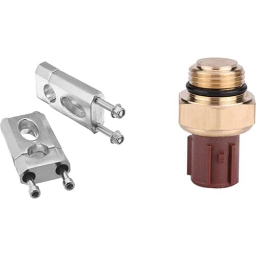 2 Set Car Accessories: 1 Pair 7/8 Inch 22mm Handlebar Clamp & 1 Pcs Radiator Coolant Fan Water Temperature Sensor