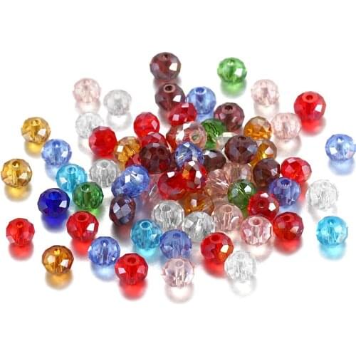 70-300pcs/lot Glass Flatback Beads 3 4 6 8mm Czech Crystal Loose Round Ball Beads For DIY Bracelet Earring Jewelry Making