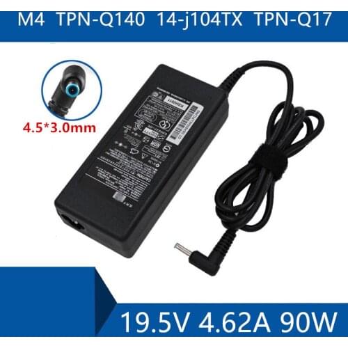 For HP M4 TPN-Q140 14-j104TX TPN-Q17 Laptop AC Adapter DC Charger Connector Port Cable 19V 4.62A 90W