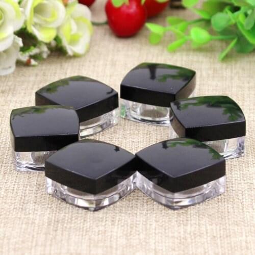 3g5g acrylic cream bottle small sample box new face cream black cover square box travel box 50pcs/lot