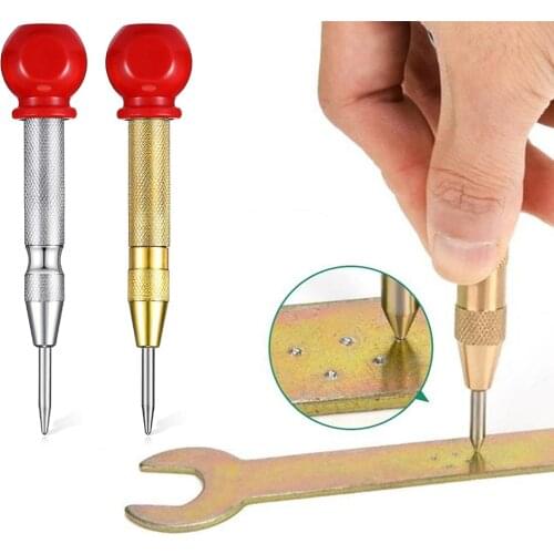 Automatic Punching Woodworking Tools Drill Bit 5 Inch Electric Tools Drills for Metal Center Pin Punch Spring Loaded Dent Marker