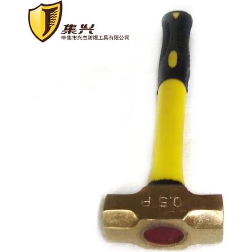 Jixing brand 0.5lb Brass octagonal hammer plastic handle / brass hammer / copper hammer / hammer