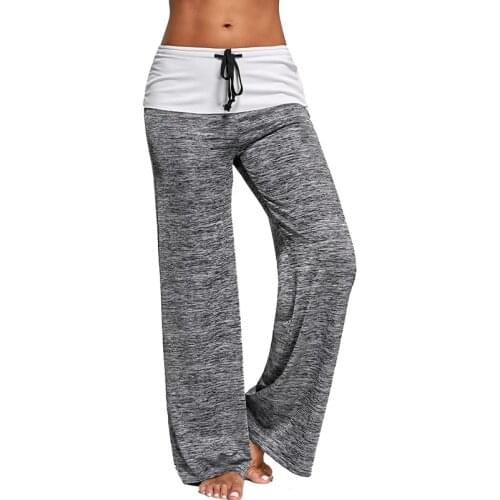 Drawstring Waist Flare Pants Sportswear Yoga Pants Femme Long Pants Sweatpants Wide Leg Pant Ladies Loose Sportwear