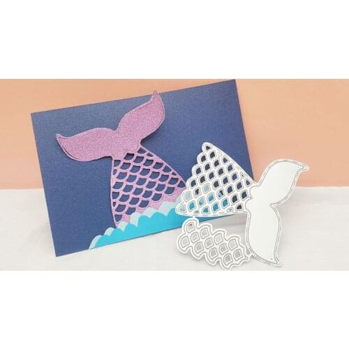 Fish Tail Slimline Dies Scrapbooking Embossing Folders For Card Making Diy Crafts Mold Metal Cutting Dies Embossing Handmade