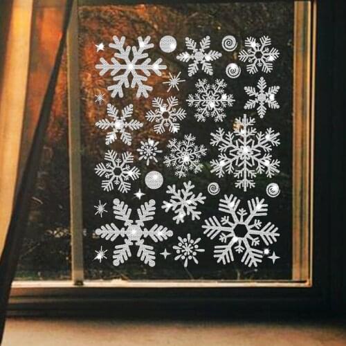 Hot Sale Christmas Snowflake Window Watercolor Stickers Wall Sticker Gift Home Party Decor One Piece Dropshipping Pegatinas
