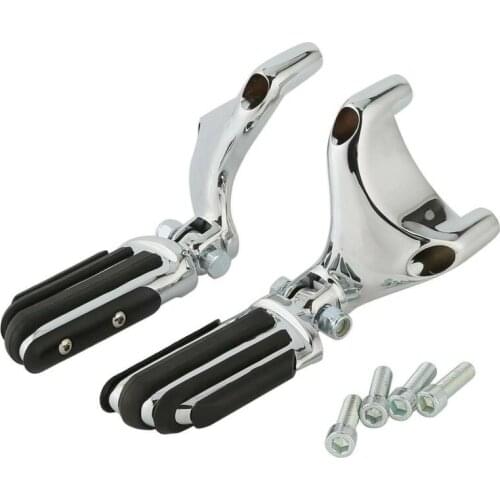 Motorcycle Chrome Footpegs Rest Mounting Bracket For Harley Sportster XL 883 1200 04-13