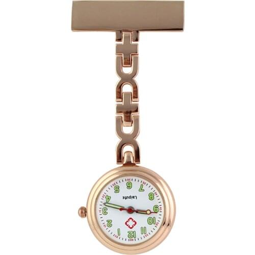 Clip Nurse Doctor Pendant Pocket Quartz Red Cross Brooch Nurses Watch Fob Hanging Medical reloj de bolsillo