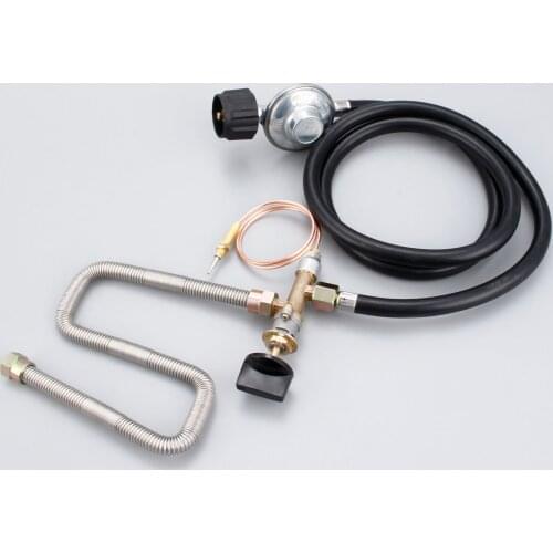 Propane Fire Pit Gas Control Valve System Regulator Kit Hose 600mm Universal M8 Thermocouple 24inch Whister Free Flex Line BBQ