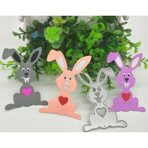 Cute rabbit metal cutting mold, used for DIY scrapbooking, card making, photo album decoration, embossing crafts