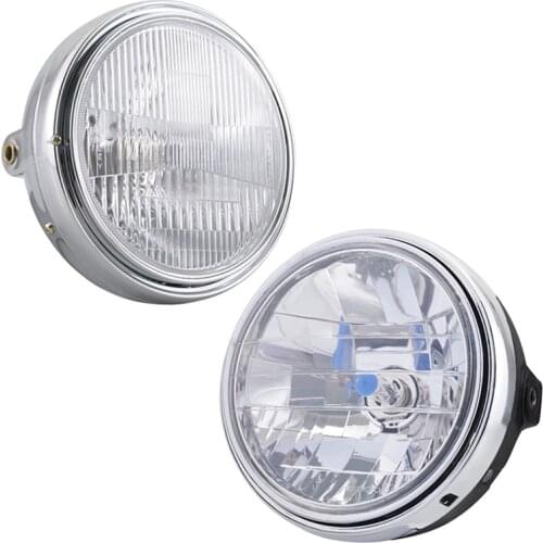 Motorcycle chrome/black 35W Headlight Front Light Amber Cafe Racer Light For Honda CB400 CB500 CB1300 VTR 250 Hornet 250 600 900