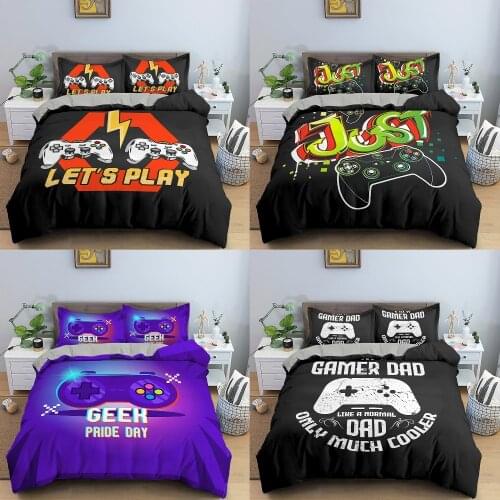 Games Comforter Cover Gamepad Bedding Set for Boys Kids Video Modern Gamer Console Quilt Cover Duvet Cover Set Queen King Size