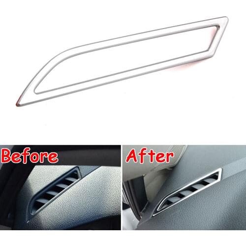 Car Interior Mouldings 2pcs ABS Front Dashboard Air Condition Vent Outlet Covers Trim Decal Decoration For VW Golf Car Styling