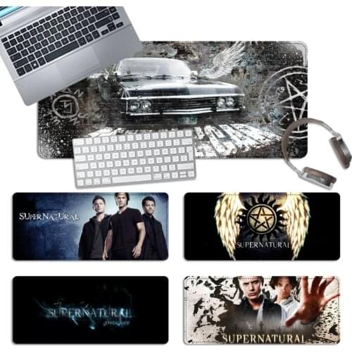 Cheap supernatural Mouse Pad Gamer Keyboard Maus Pad Desk Mouse Mat Game Accessories For Overwatch