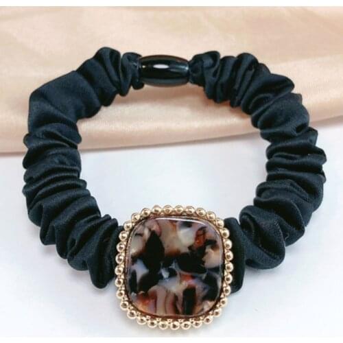 New Large Intestine Hair Ring Leopard-print Solid Elastic Hair Band Simple Hair Rope Women Circle Hair Tie Headdress Accessories