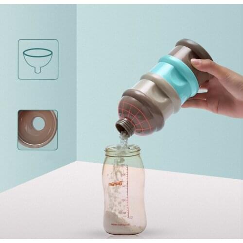 3 layers Bear Style Portable Baby Food Storage Box Essential Cereal Infant Milk Powder Box Toddle Snacks Container