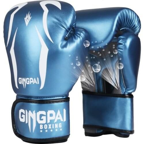 GINGPAI Professional Boxing Gloves Multicolor MMA Muay Thai Sanda Gloves High Quality Mens Womens Kids Boxing Gloves 6 8 10 12