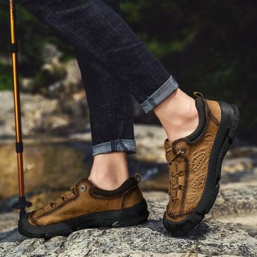 Sale causal fashion 2020 new man male black mens leisure flat breathable leather men shoe shoes sport Sneaker Casual sneaker