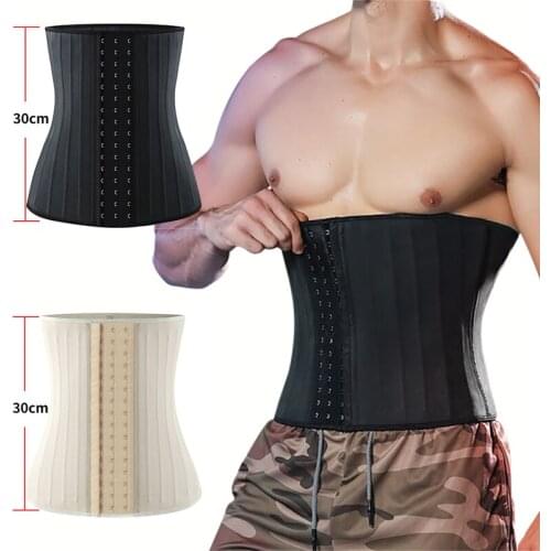 Plus Size Latex Waist Cincher Fitness Waist Trainer Men Girdle XS-6XL Body Shaper Shapewear Underbust Corset for Slimming Belt