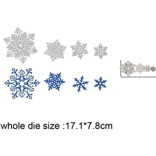 Christmas dies 4pcs Snowflake Metal Cutting Dies for DIY Scrapbooking die cut Embossing Album Card Making Stencils dies Template