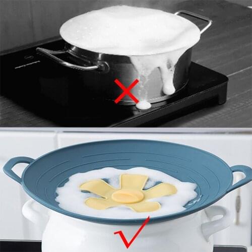 Silicone Lid Spill Stopper Cover for Pot Pan Cooking Tool Flower Cookware Silicone Lid Stopper Cover Pot Lid Kitchen Accessories