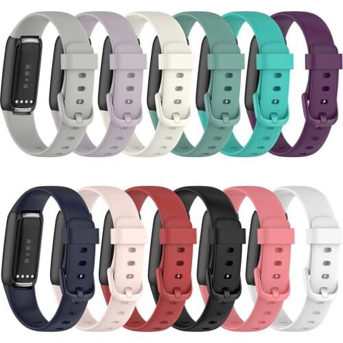 Colorful Clasp Silicone Strap Watch Band Belt for Fitbit Luxe Watch Accessories