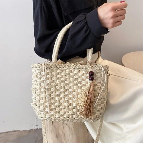 Summer Straw Shoulder Bag Women Simple Fashion Hollow Handbag Female Brand Design Luxury Sandy Beach Weave Crossbody Bag