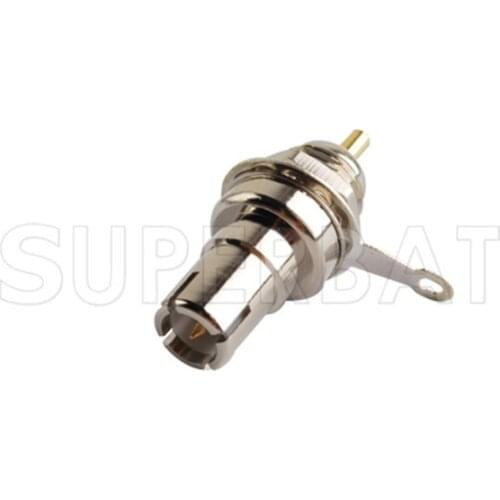 Superbat 10pcs BNC Connector Panel Mount Plug Male Quick Push-on with nut and solder cup