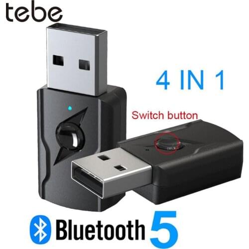 Tebe 3.5mm Aux Bluetooth Stereo Receiver Transmitter Adapter Wireless USB Audio Dongle For PC TV Headphones Speaker